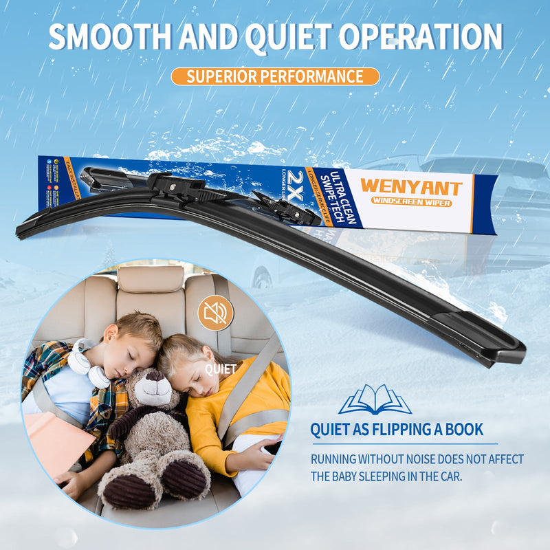 28"/28" Windshield Wipers Compatible with Ford Edge 2020-2015 Focus 2018-2012 Escape/Fusion 2019-2013 Front Wiper Blades for My Car Original Equipment Automotive Replacement (Set of 2) 28"+28"