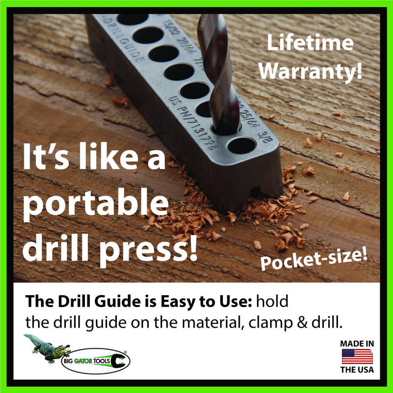 Standard V-DrillGuide® (33/64"-5/8") - Big Gator Tools Drill Bit Guide - STD3000DGNP