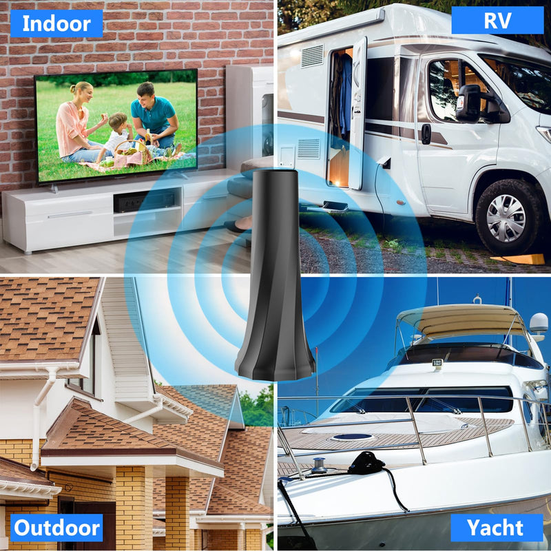 2026 Upgraded TV Antennas Indoor,Antenna for Smart TV with 360° Signal Booster Reception,HDTV Antenna for Local Channels 2500+ Miles Range,Digital Antennas Supports 4K 8K 1080p TVs-25FT Coax Cable