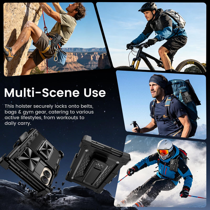 VEGO for Galaxy Z Fold 8 Case with Belt Clip Holster and Screen Protector | Ring Kickstand & Camera Cover & Hinge Protection Shockproof Armor Protective Cover for Samsung Galaxy ZFold 8 Wide- Black A-Black