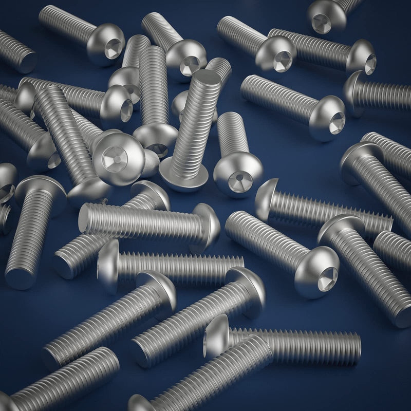 1/4-20 x 1-1/2" Bolt, Button Head Socket Cap Bolts Screws, Stainless Steel 304 (18-8), Fully Machine Thread, Allen Hex Drive, 100-Pack 1/4-20 x 1-1/2"