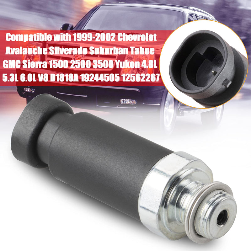 Oil Pressure Sensor Switch Compatible with D1818A 19244505 12562267 1999-2002 Chevrolet 4.8L 5.3L 6.0L V8 Sierra 1500 2500 3500 Avalanche Silverado Suburban Tahoe GMC