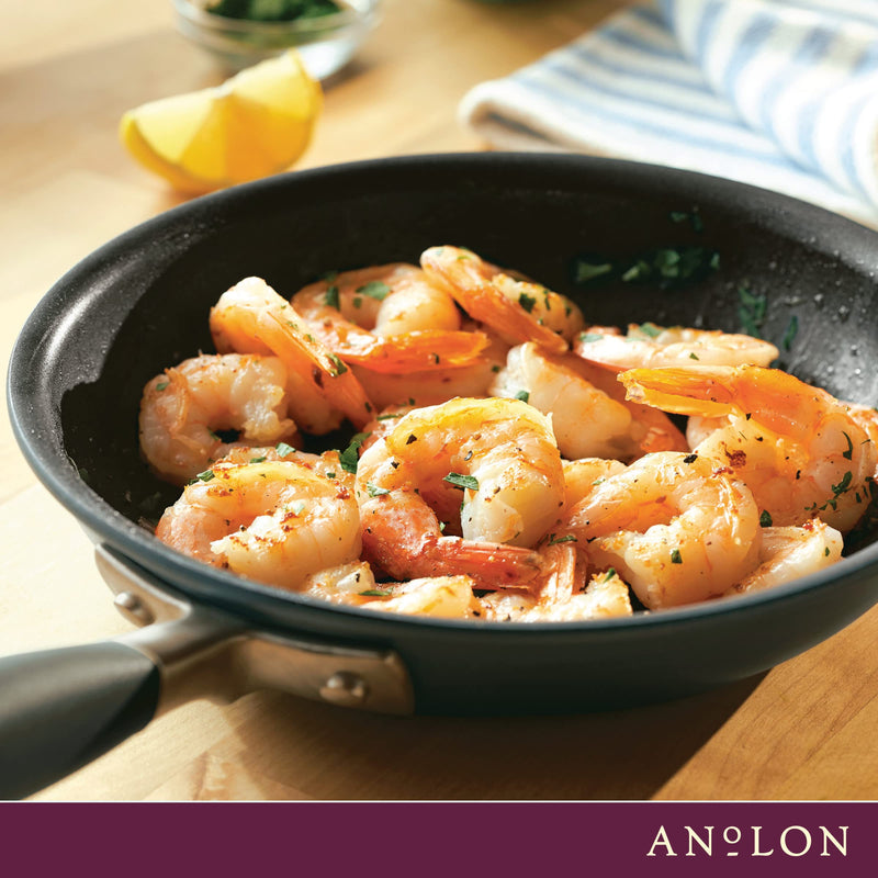 Anolon Advanced Home Hard Anodized Nonstick Frying Pan, 8.5 Inch – Small Non Stick Egg Pan, Durable Nonstick Skillet - Moonstone Skillet (8.5-Inch)