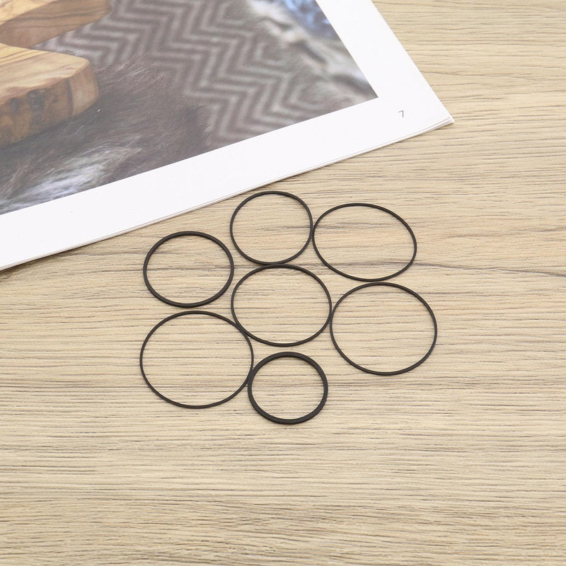 50pcs Recorder Rubber Belt 35-190mm Mix Square Cassette Tape Machine Belt Repair Assorted Belt for Recorder Walkman Repeater DVD Drive