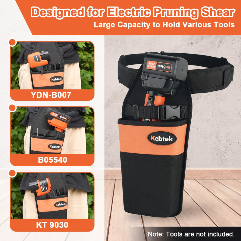 Kebtek Pruner Holster with Belt, Quick-Access Tool Pouch for Pruning Shears, Durable Design with Secure Buckle and Reinforced Liner for Easy Garden & Orchard Work