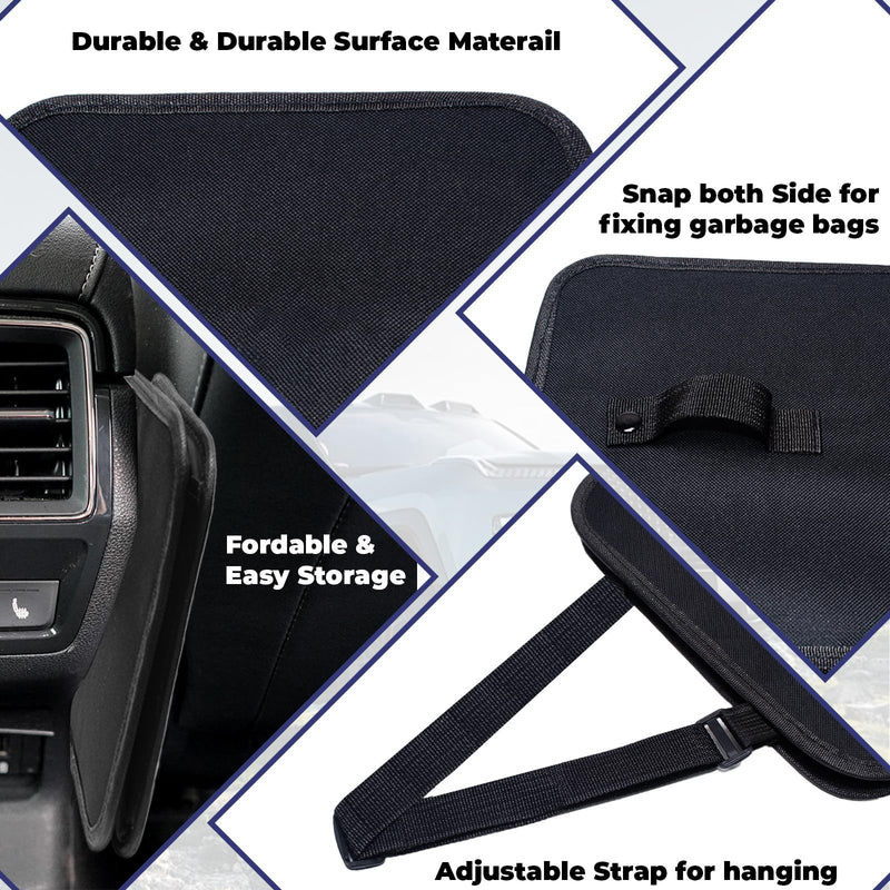 Car Trash Can, Foldable Trash Can Collapsible Hanging Trash Bag for Car Seat, 2 Gallons Leakproof Garbage Bags, Cars Must Haves Interior Accessories Essentials