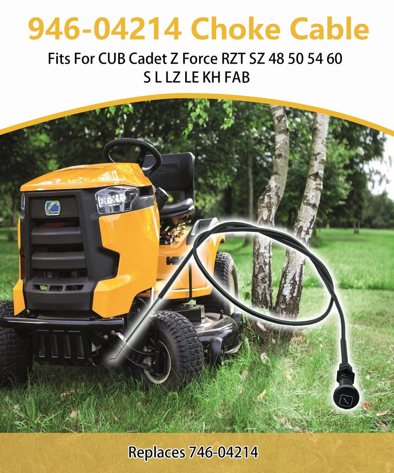 946-04214 61" Choke Cable Replacement Fits for CUB Cadet Z Force RZT SZ 48 50 54 60 S L LZ LE KH FAB,Replaces 746-04214