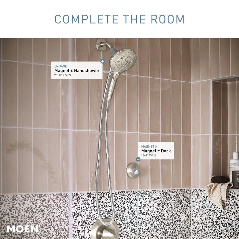 Moen Spot Resistant Remote Dock for Magnetix Handheld Shower Head, Brushed Nickel Finish, 186117SRN Spot Resist Brushed Nickel
