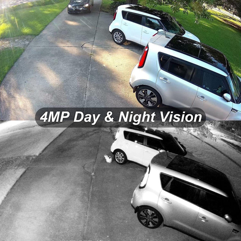 Anpviz 4MP PoE IP Dome Camera with Microphone/Audio, IP Security Camera Outdoor Indoor, 98ft Night Vision, IP66 Waterproof, 2.8mm Wide Angle Lens, 24/7 Recording, Not PTZ, NDAA Complaint (U Series)