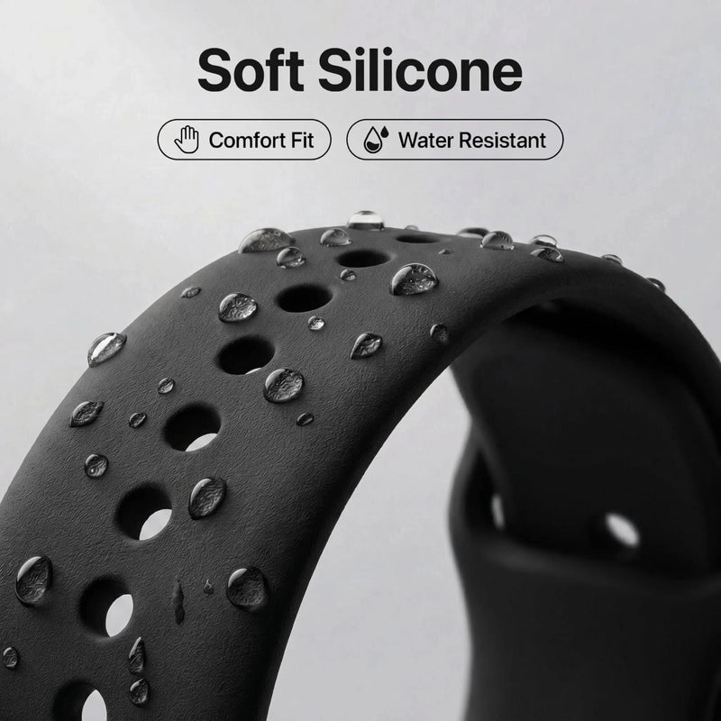 HeiKe Sport Silicone Band Compatible with Apple Watch Bands for Women Men | 44mm 46mm 40mm 42mm 45mm 41mm 49mm 38mm Soft Waterproof Strap for iWatch Series 11 10 9 8 7 6 5 4 3 2 1 Ultra 3 2 1 SE Black 49mm/46mm/45mm/44mm/42mm(series3/2/1)