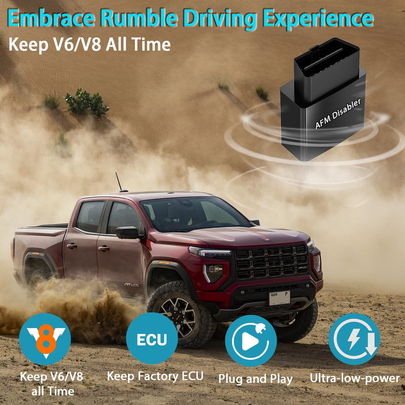 AFM Disabler Active Fuel Management - AFM/DFM Disabler Compatible with V6 & V8 GM Motors fits for Chevy 5.3 Silverado (Chevy GMC Sierra GMC Yukon Cadillac Escalade) Full Cylinder Performance