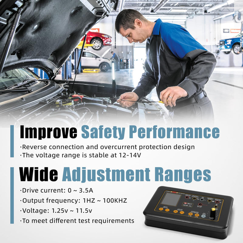 QDB-3A Ignition Coil Tester, Automobile Actuator Drive Detector, Drive Fault Tester - Test Including Injector Solenoid Valves Idle Stepping Instrument Urea Pump Motors Ignition Coitester
