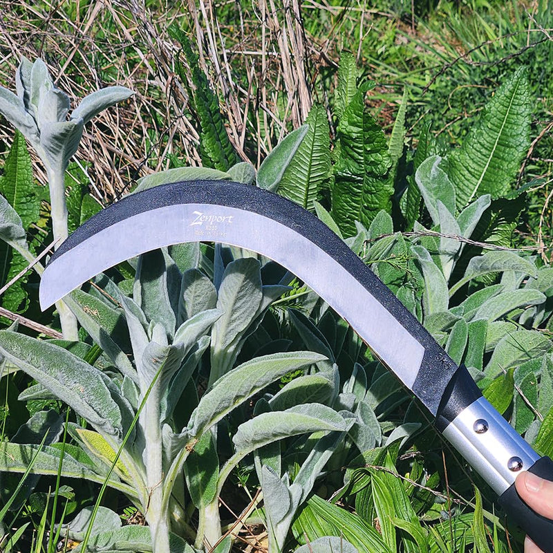 Zenport K310 Brush Clearing Sickle with 9-Inch Carbon Steel Blade and 9-Inch Aluminum Handle - Gardening/Landscaping Hand Sickle with Grip 1