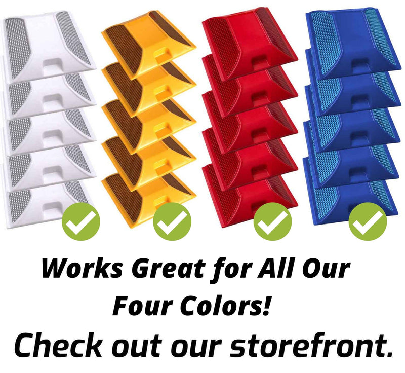 Adhesive Sticky Pads For Road Reflectors | Pack of 10 | 4 by 4 inch Butyl Pads | Sticks to Street, Pavement and Asphalt | Industrial Grade Glue for Reflector Markers (Reflectors Sold Separately)
