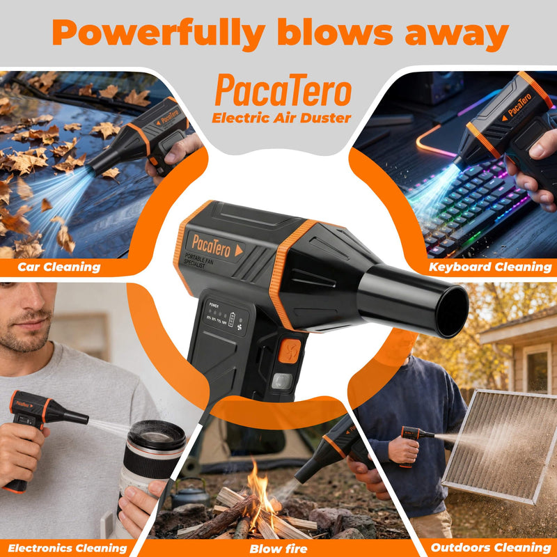 10000mAh Electric Cordless 150000RPM Adjustable Air Duster for PC Keyboard | 3-Gear Compressed Air Blower with Fast Charging, Portable Rechargeable Cleaner for Laptop, Electronics, Car Dust Cleaning