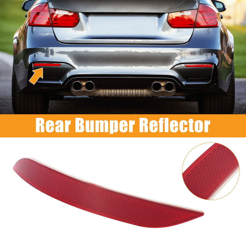X AUTOHAUX Car Rear Bumper Reflector Strip Cover Left Side 63147314883 for BMW X1 2013-2015