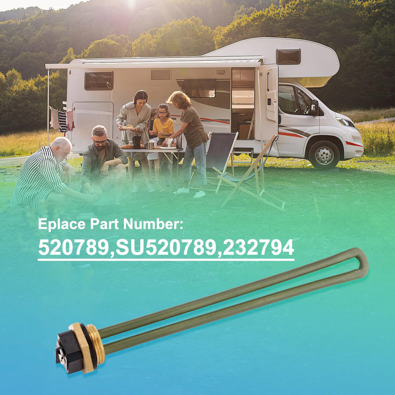 CozyCabin 520900 RV Water Heater Element Kit for Suburban SW4DE SW6DE SW6DEL SW10 SW10DE SW10PE SW12DE SW12DEL Suburban Rv Water Heater Parts, 120V 1440W, Heating Element with Wrench Socket Model-B