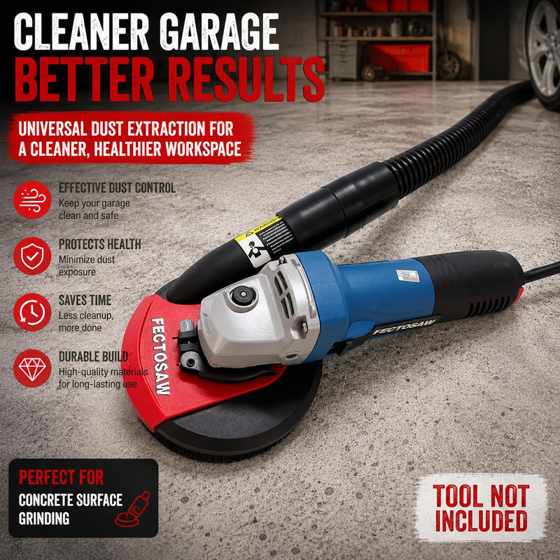 Dust Shroud for Angle Grinder with Diamond Grinding Cup Wheel, 4.5–5 Inch & 7 Inch, Universal Concrete Surface Grinding Tool for Marble and Granite (5-inch Dust Shroud + Grinding Wheel) 5-inch Dust Shroud + Grinding Wheel
