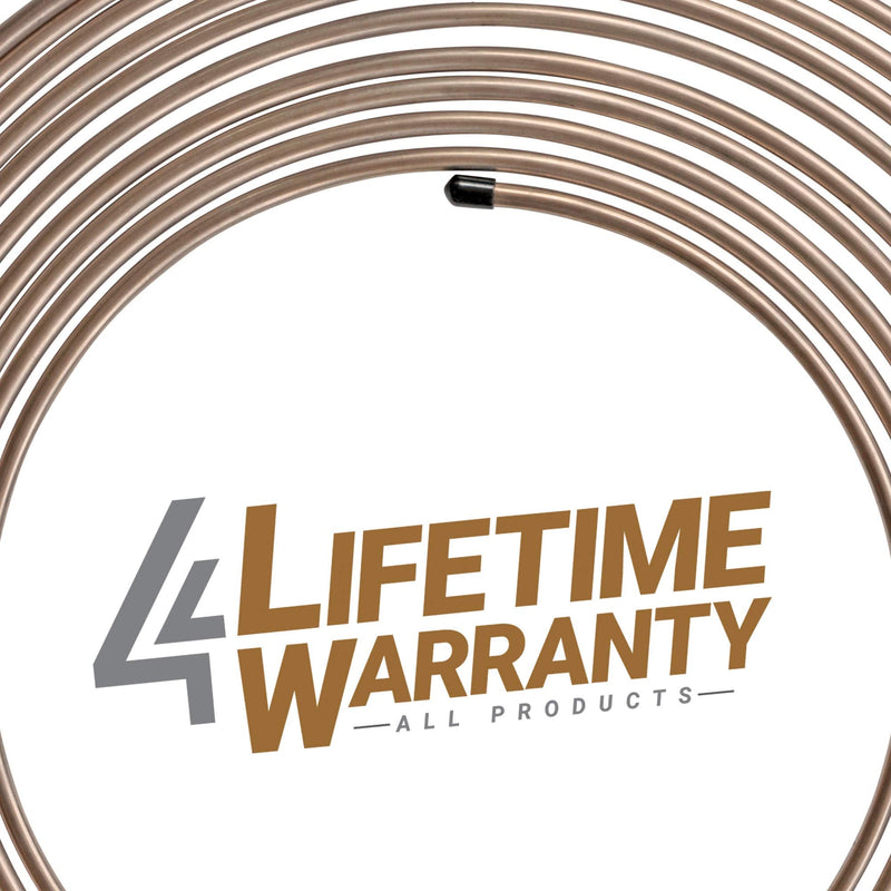 4LIFETIMELINES Superior Non-Magnetic True Copper-Nickel Brake Line Tubing Coil – Durable & Rust-Resistant 3/16" x 25' (.028" Wall Thickness) – Premium Quality for Enhanced Vehicle Safety & Performance
