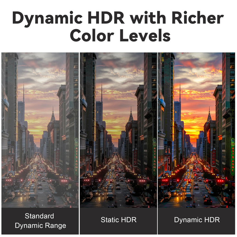 Fiber Optic HDMI Cable 50ft, 8K Long HDMI 2.1 Cable, Ultra High Speed Fiber HDMI Cord, 48Gbps, 8K@60Hz 4K@120Hz, Dynamic HDR, eARC, HDCP 2.2&2.3, 3D, for HDTV Monitor Game Laptop Xbox PS4/PS5 50ft/15m Black