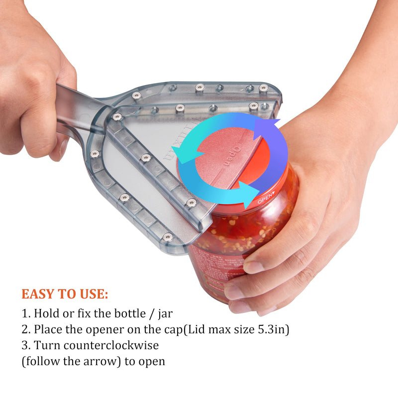 Jar Opener for Weak Hand & Seniors with Arthritis,Easy Twist Off Bottle Caps,Patent | Unique Kitchen Gadgets, Christmas Gifts for Elderly/Women/Men (Blue) Blue