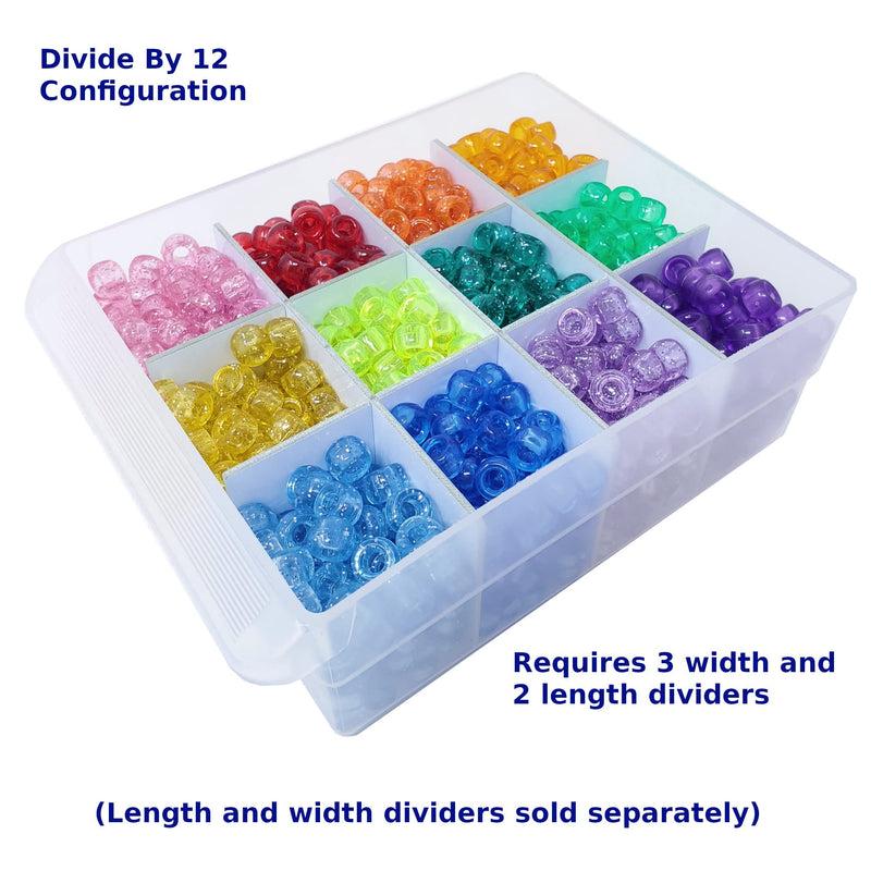 (24-Pack) Large Drawer Configurable Length Dividers compatible with Akro-Mils Plastic Storage Craft Cabinets, (Dividers Only) Length Dividers (Pack of 24)