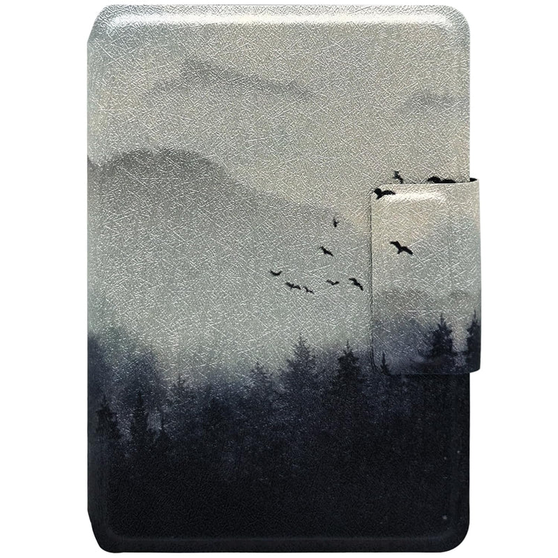 Case for 3.7'' XTEINK X3 E-Book (Misty Forest) | 2in1 Magnetic Detachable Folio Cover, Ultra-Thin Lightweight, PU Leather & TPU Transparent Shell, Magnetic Closure Buckle Misty Forest