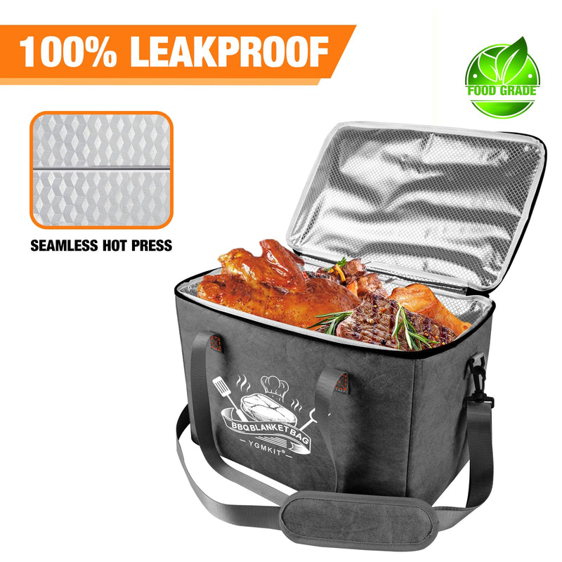 BBQ Blanket for Resting Meat,Reusable BBQ Resting Bag for Meat,Meat Brisket Resting Bag,Meat Blanket for Resting Large Barbecue Resting Blanket For Outdoor Smoker and Grilling Black