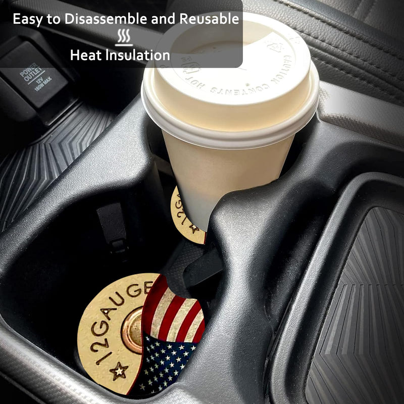 2 Pack Car Coasters for Cup Holders,Brown Leopard Car Coasters,2.75" Universal Size Anti Slip Rubber Mat,Cheetah Cup Holder Decal,Cute Auto Accessories Interior for Women Leopard Print 2PCS