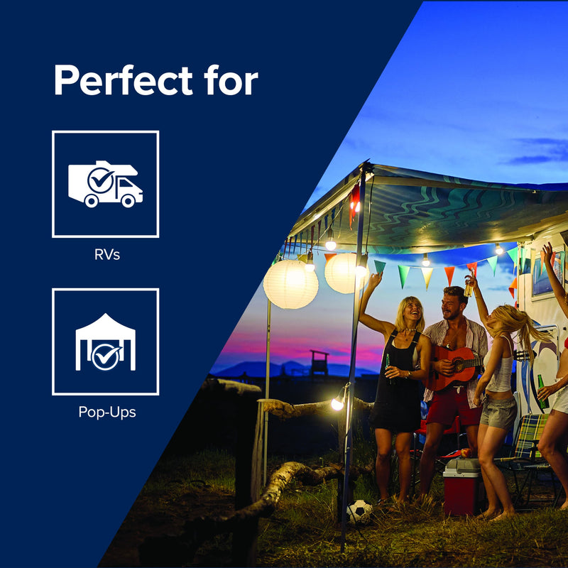 Camco Quick-Set RV Awning Party Light Hangers — 7-Pack — Securely Hangs Awning Lights for RV Canopy — Camping Essentials for Easy Outdoor Lighting (42700)
