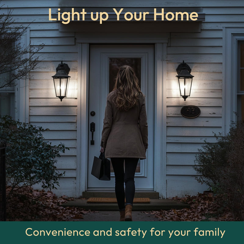 ALAMPEVER ST19 Dusk to Dawn LED Outdoor Light Bulb, 1400LM Sunlight Sensor Light Bulbs, 8W (100W Equivalent), 5000K Daylight White, Automatic Light Bulb for Porch, Patio, Garage, 4 Pack, Non-Dimmable 100w 5000k Daylight White 4 Count (Pack of 1)