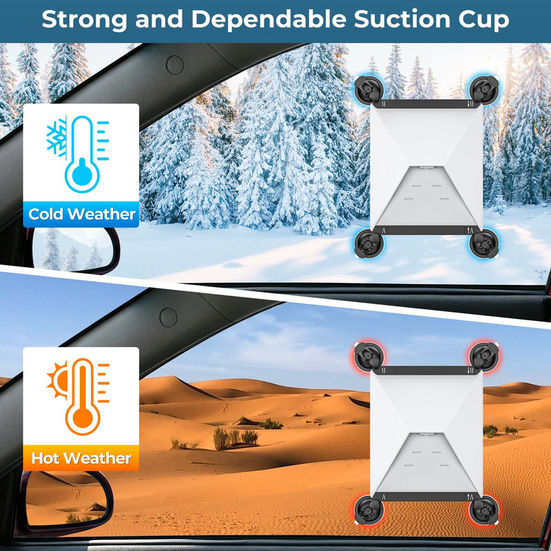 Starlink Mini Suction Cup Mount for Car Sunroof Window, Secure Satellite Mounting Kit with Strong Grip, Stable Signal for RVs Boats Road Trips, Tool-Free Installation, Portable Camping 2025 2026 Black