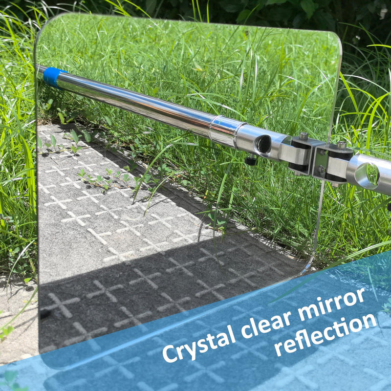 Under Vehicle Inspection Security Mirror – Large Under Car Search Mirror Couple to 3/4-in Extendable Threaded Poles for Check on Checkpoints, Airports, Hotels, Clubs, Police Sheriff and Milita Base 1