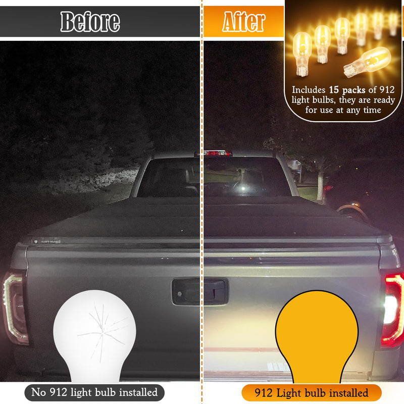 15 Pcs 912 Bulbs Compatible with 54766, 912 Auto/RV/Marine Replacement Interior Light Bulb, License Plate Side Marker Automotive Interior Dashboard Dome Light Replacement,12V and 8.9 W