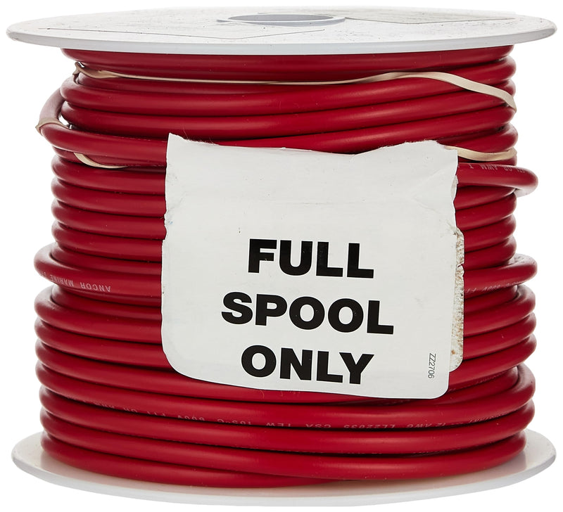 Ancor 102810 Tinned Copper Wire, 16 AWG (1mm2), Red - 100ft