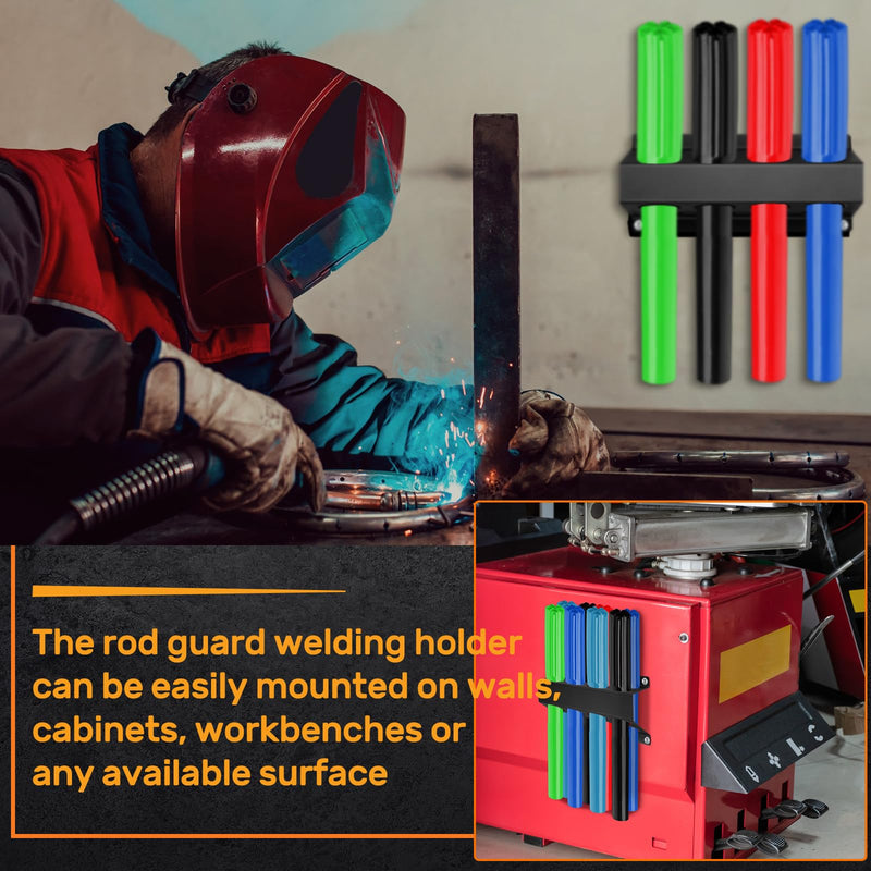 DoubleFill 8 Slot TIG Welding Rod Holder Storage Tubes Rack Welding Filler Rod Tubes Organizer Wall Mount Container Shelf for Welder Table