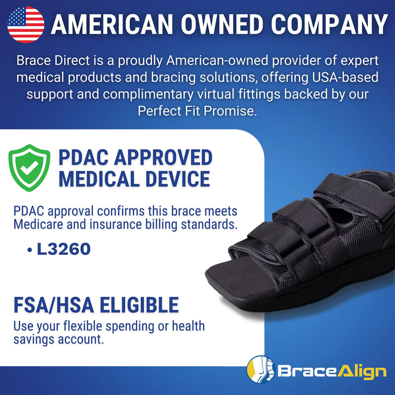 Pediatric Post Op Shoe for Children – Adjustable Recovery Shoe for Kids with Rocker Sole and Square Toe for After Surgery Protection of Broken Toes or Foot Injuries L3260 (M - Kids 4.5 Little Kid