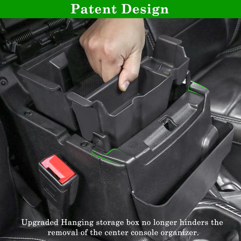 4PCS Center Console Organizer for 2018-2022 2023 Jeep Wrangler JL JLU and Gladiator JT Accessories Gear Shift Side Tray Organizer,Hanging Armrest Storage Box (Not for JK/JKU) 2018-2023(4PCS)
