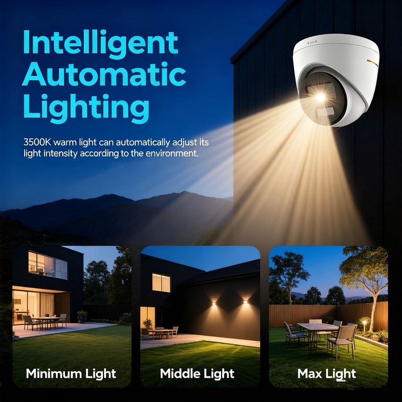 DS-2CD1347G2-LUF, 4MP Color-Vu MD 2.0 Full Color Night Vision POE Turret Dome Camera with Visible White LED Lights, 2.8mm Lens, IP67 Outdoor, 120dB WDR, Built in Mic, SD card slot, Work with iVMS-4200 DS-2CD1347G2-LUF