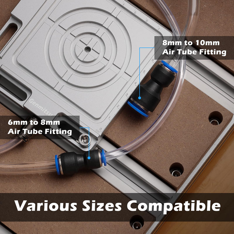 SainSmart Genmitsu Vacuum Clamp Pod, Aluminum CNC Hold Down Kit for Woodworking, Metal, Acrylic, High-Precision CNC Router Accessory for Milling Project, Size 4.7" x 4" x 0.6" (120 x 102 x 15mm)