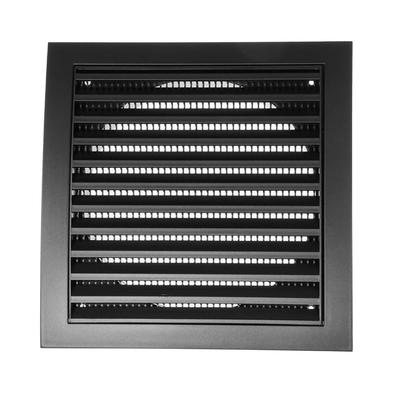 Repa Market 6 Inch Anthracite Dryer Vent Hood/Duct Cover for Walls or Ceiling/ABS Plastic Louvered Air Grille with Built-In Mesh Screen/Exhaust and Dryer Vent Covers for Indoor & Outdoor Use Anthracite w/Flange