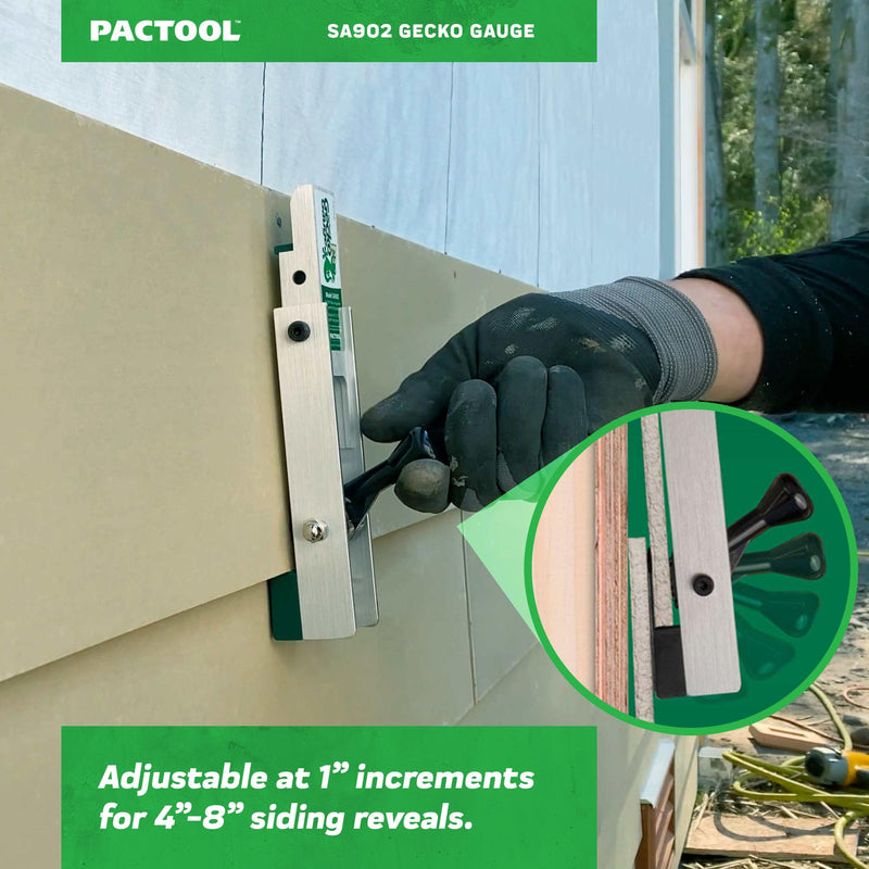 PacTool SA902 Aluminum Gecko Gauge Hardi Board Siding Gauges BRAND NEW 5/16” Thickness for Hardie Siding