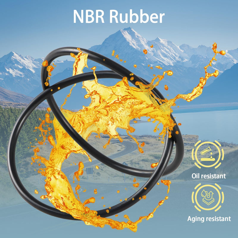 Upgraded Rubber Fuel Cap Gasket O-Ring for Prevent Leakage Compatible with Peterbilt Truck Fuel Tank Cap，Gaskets Ring Gas Tank Cap Sealing Washer Replace# 572.1014.1（2PCS）