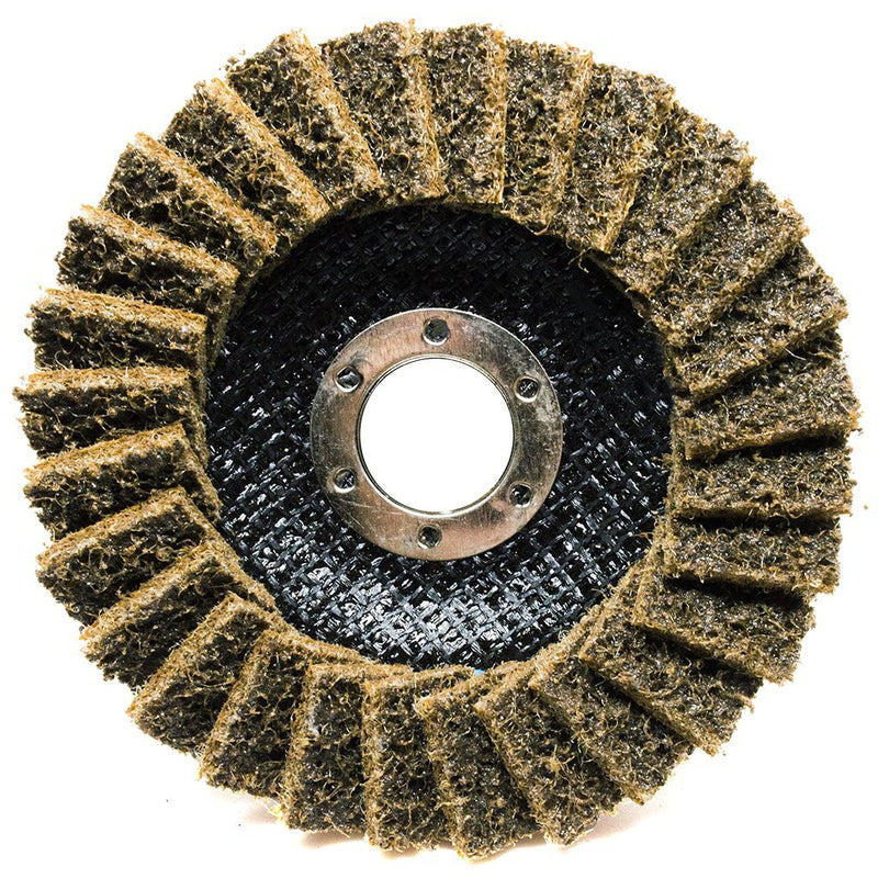 Benchmark Abrasives 4-1/2" x 7/8" Surface Conditioning Type 27 Flap Discs 4 1/2 for Angle Grinder, Sanding Discs for Blending and Polishing - Grinding Wheels 4 1/2 inch - (5 Pack) Coarse Grit