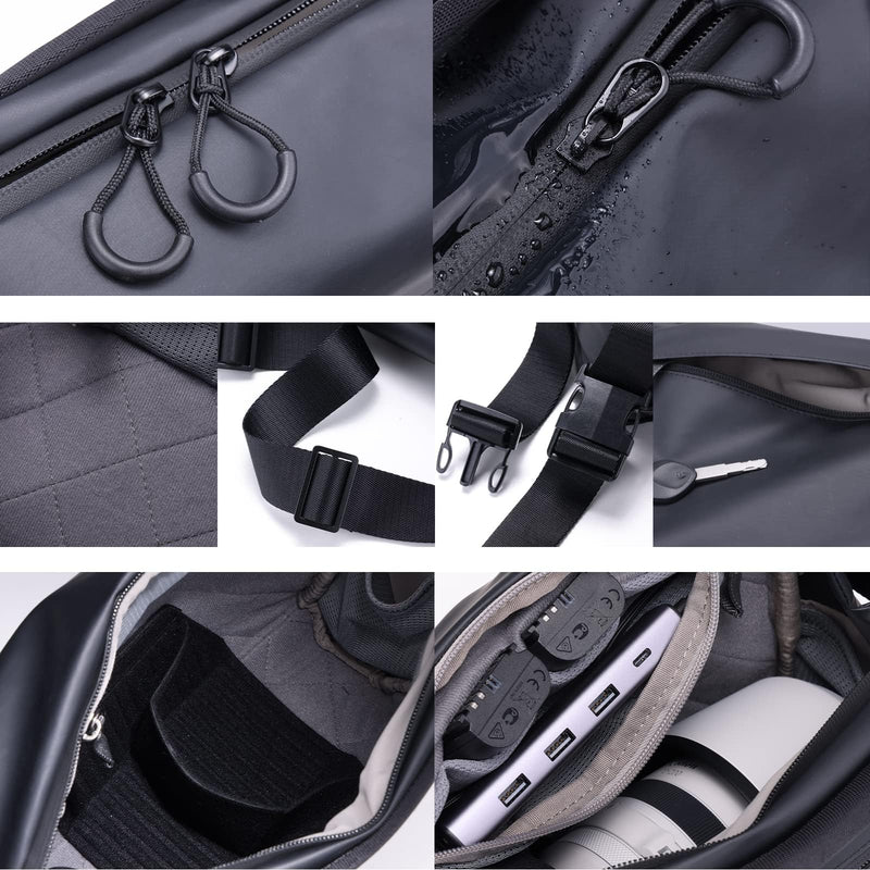 ULANZI Versatile Camera Shoulder Bag Photography Travel Messenger Portable | Travel Bag Accessories Stylish Crossbody DSLR Sling Bag Compatible with Sony Canon etc -BLACK 6L
