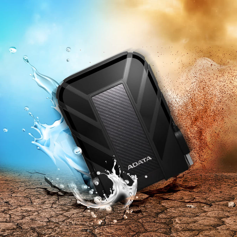 ADATA HD710 Pro 1TB USB 3.1 IP68 Waterproof/Shockproof/Dustproof Ruggedized External Hard Drive, Black (AHD710P-1TU31-CBK) 1 TB BLACK PRO