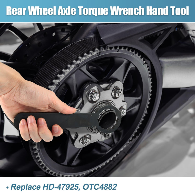 Motoforti 36mm Rear Axle Nut Wrench Tool for Harley Davidson Touring Motorcycle - HD-47925, Adjust Belt Tension, Black 7.7*1.2in