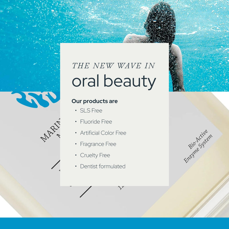 Olas Alcohol Free Mouthwash & Oral Rinse - Marine Bio-Active Mouth Rinse With Essential Oils & Antioxidants for a Healthy Oral Microbiome - Fluoride Free Natural Mouthwash (500 ml) 16.9 Fl Oz (Pack of 1)