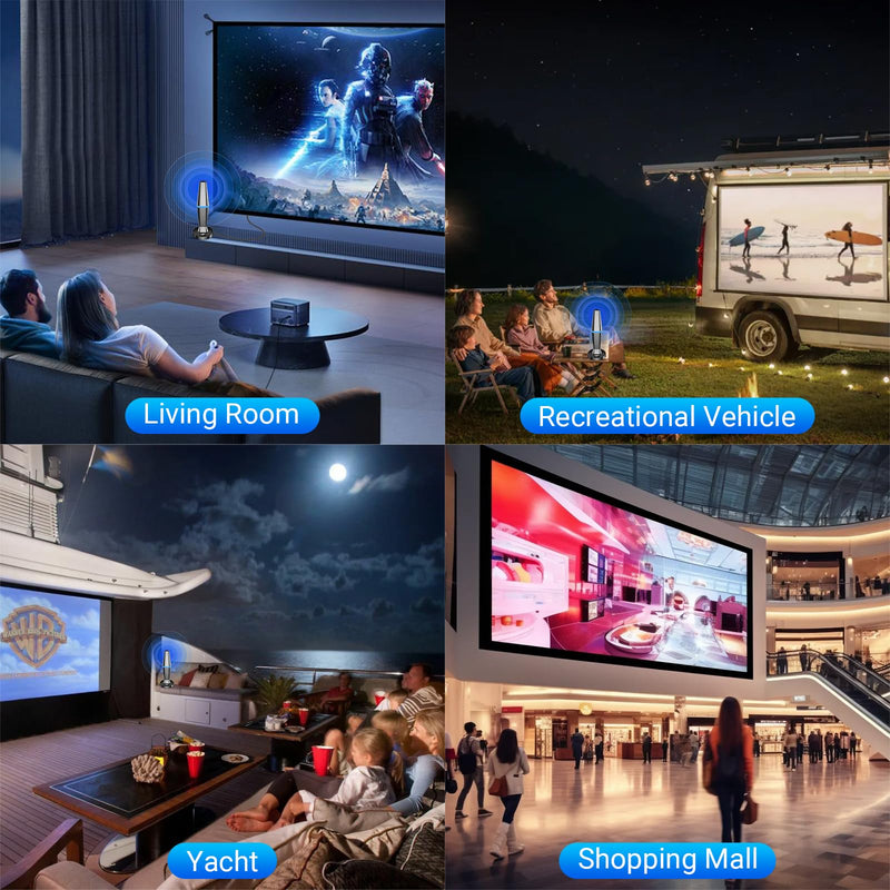 2026 Digital TV Antenna for Smart TV Indoor, TV Antenna for Local Channels with Strong Magnetic Base, 360° Reception HD Antennas for TV Indoor 4K Supports Smart & Older TVs (Black Blue) Black Blue