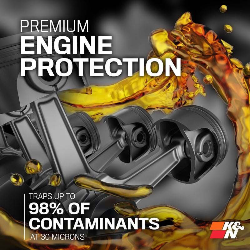 K&N Premium Oil Filter: 20,000 Mile Engine Protection, High Capacity/High Efficiency: Compatible with 2015-2025 FORD/LINCOLN (See Product Description for Select Models), HP-7037